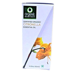 Organic Harvest Citronella Essential Oil Aromatherapy 100% Pure NEW 0.33oz NIB